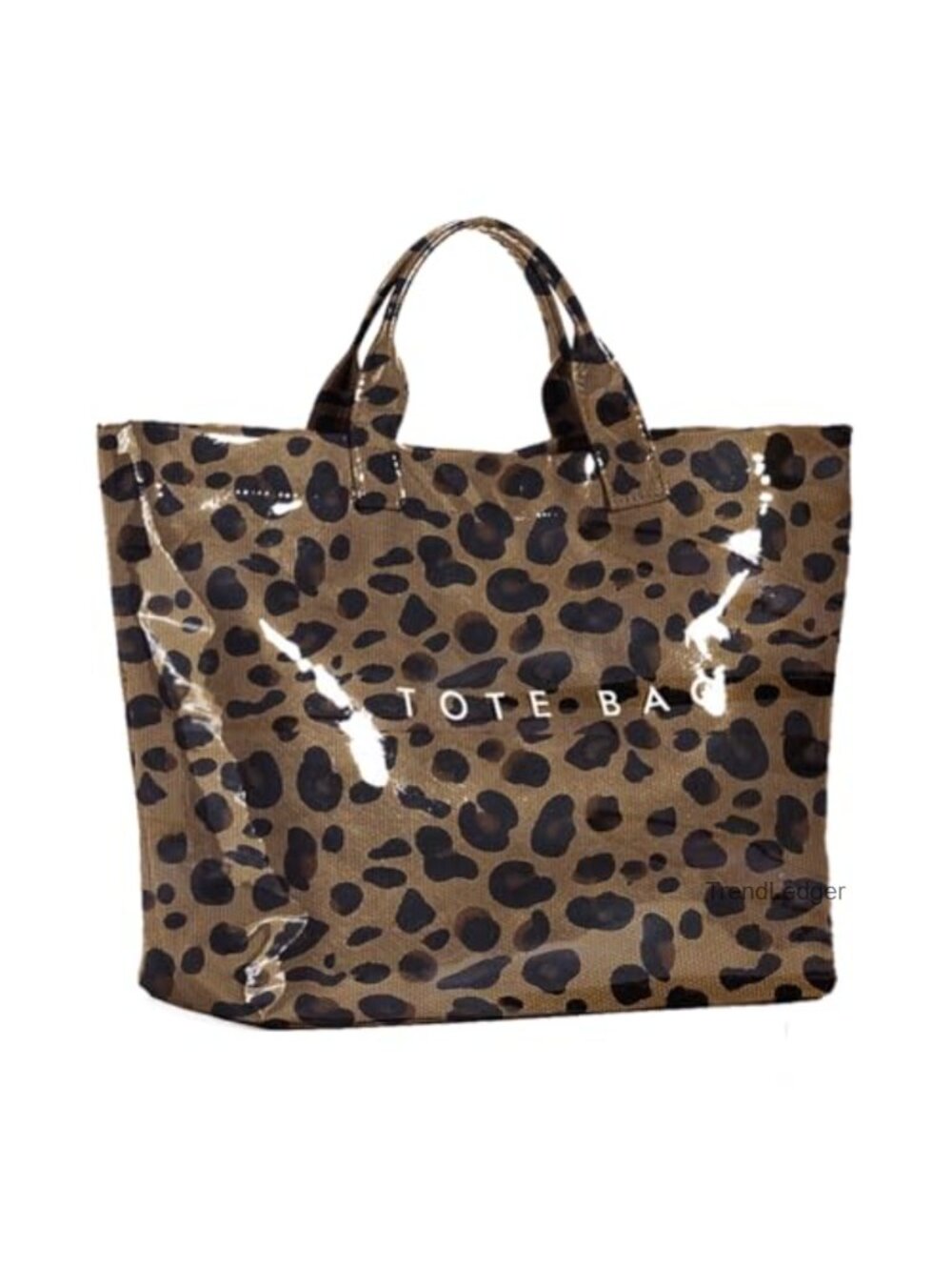 Large Clear PVC Tote Bag Letters Print Shoulder Handbag Shopping Hobo